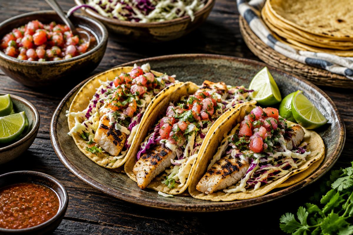 Fresh fish tacos inspired by South Bay flavors